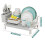 Practical Metal Kitchen Dish Planner Including Detachable-White 7