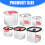 High Capacity Morsel Storage Container Clear Visible-White L 4