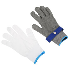 Schutzhandschuhe aus Edelstahl gegen Schneiden, Stufe 5, Größe L, strapazierfähiger Schutz für die Hand Sicherheit