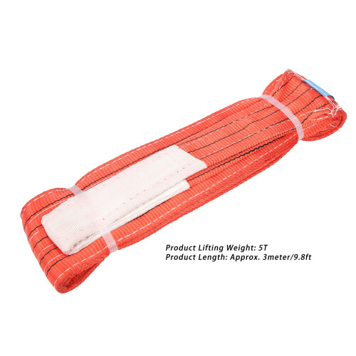 5T 3M Polyester Double Eye Flat Lifting Sling Strap for Industrial Use 2