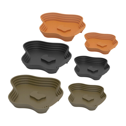 Extra grote ABS-schildpaddenbadcontainer voor-Zwart klein 1