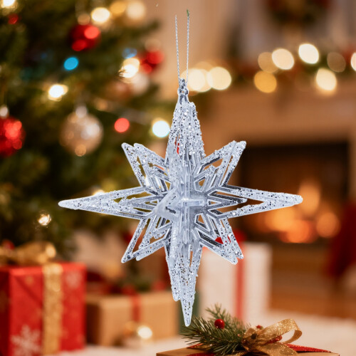 Shatterproof Clear Acrylic Christmas Tree Hanging Decorations-B 2