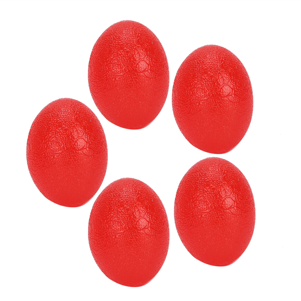 Red 5Pcs Silicone Hand Grip Balls For Strength & Rehab, 44X58mm