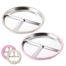 Piatti divisi per sane abitudini alimentari, design staccabile con base in silicone antiscivolo, piatti a ventosa per bambini, piatti per bambini in