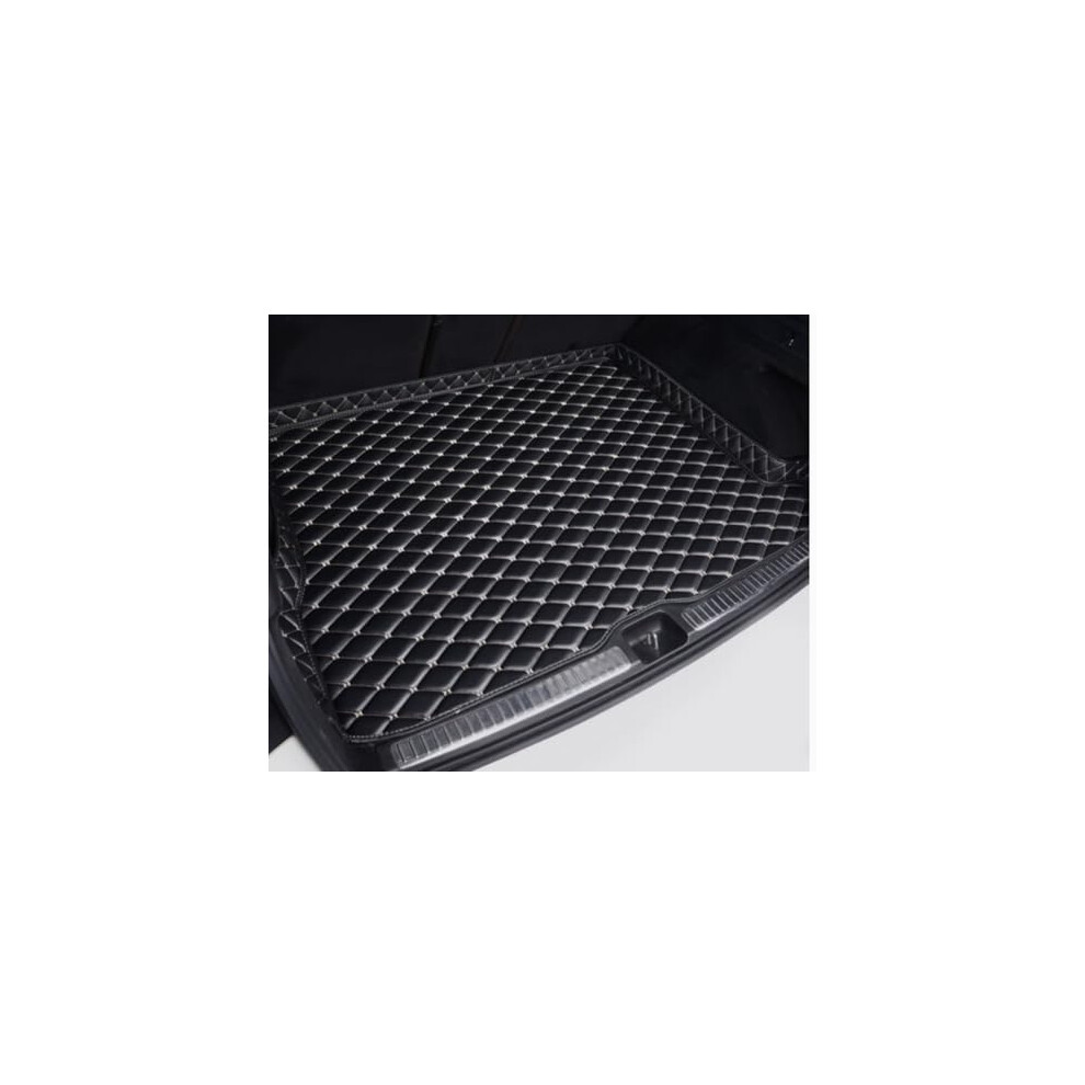 Car Boot Liner For Dacia Sandero 3 (Iii) Djf I 2021-2024, Waterproof Leather Boot Protector Pad - Black/White 9339159090572