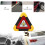 LED Car Warning Triangle Lamp Emergency Multi-Function Work Light Safety Sign 4