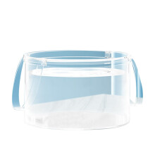 Washing Basin Collapsible Portable Tub 6.8 L Capacity Clear With Handle Retractable Washing Bowl For Camping RV Travel