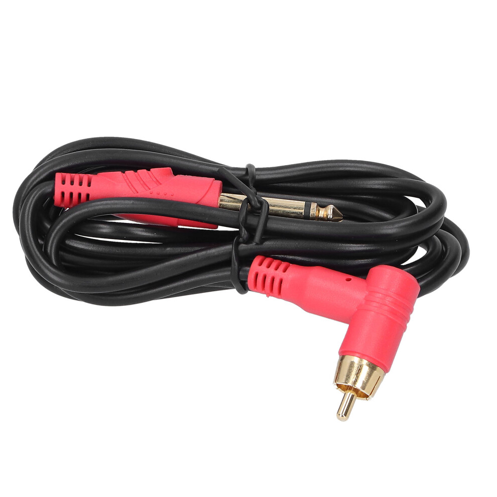 Silicone Tattoo Power Supply Clip Cord 2m RCA Plug Right Angle