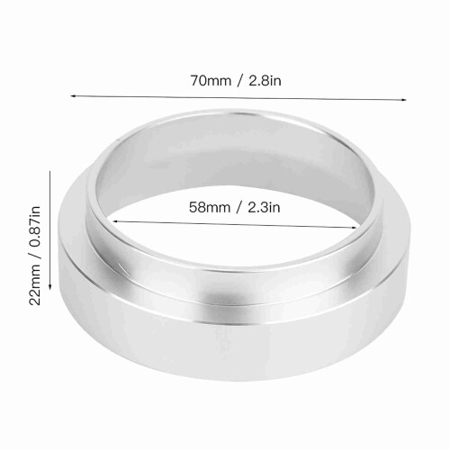 58mm Aluminium Universal Kaffeeportionierkugel Trichter – Silber 1