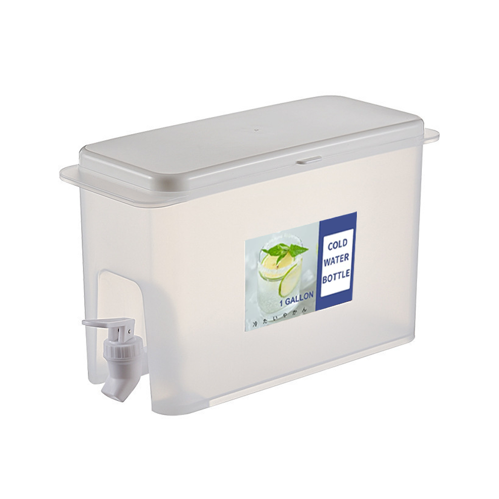 Versatile Plastic Beverage Dispenser For Refrigerator Storage, Aguas Frescas Container With Spigot And Double Layer Sealing Ring-image-OPC-PMWNJ5H-NEW