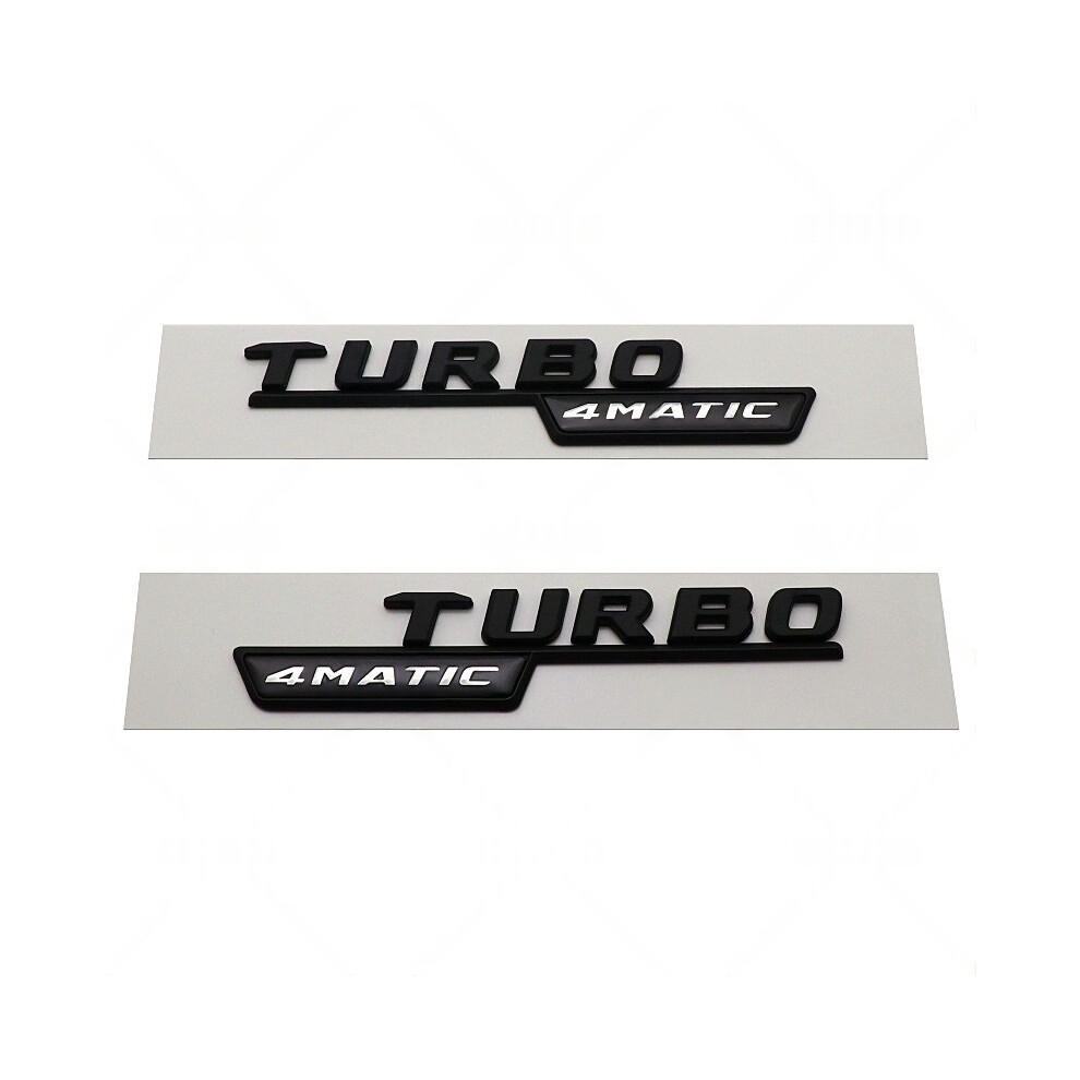 (Turbo 4Matic (Matte )) Fit Mercedes 2017-2021 Turbo Amg 4Matic+ Fender Emblem Decal Black 4069369236976