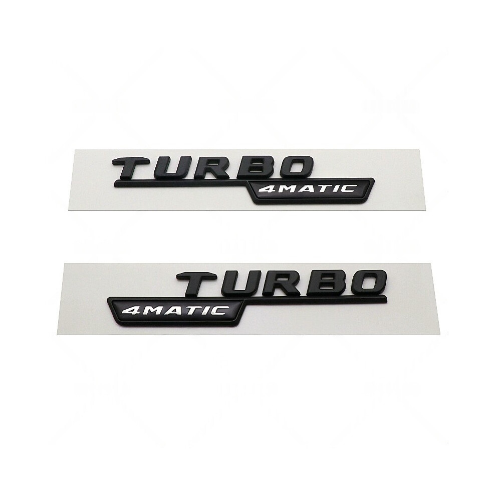 (Turbo 4Matic (Glossy )) Fit Mercedes 2017-2021 Turbo Amg 4Matic+ Fender Emblem Decal Black 4069369237041