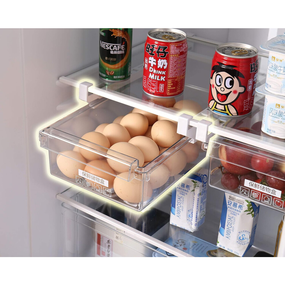 Transparent Organizer for Refrigerator, Enhance Your Cooking Experience with Extendable and Durable Fridge Drawer Organizers, Space Saver for a Neat a-image-OPC-PMWNJ7G-NEW