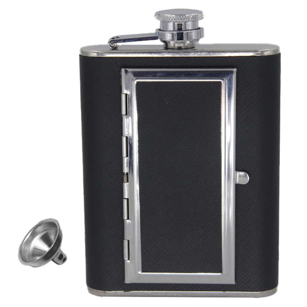 Personalized Flask With Cigar Rest Included Design, Food Grade Stainless Steel Leak-proof for Travel Concerts Outdoor Sports, Discrete Pocket Hip Flas-image-OPC-PMWNJKY-NEW
