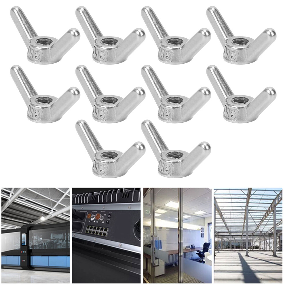 M8 Claw Nut 304 Stainless Steel Fixture Fasteners 10 Pcs Durable Hardware 3041359932816
