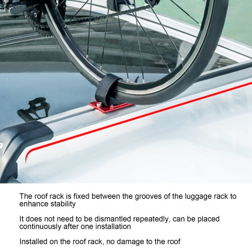 Space-Saving Red Front Fork Bike Rack Mount for Car Trunk and Roof 2