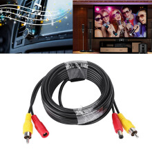 Autoüberwachung 5m RCA + DC Analog Kamera AV Audio Video Stromkabel