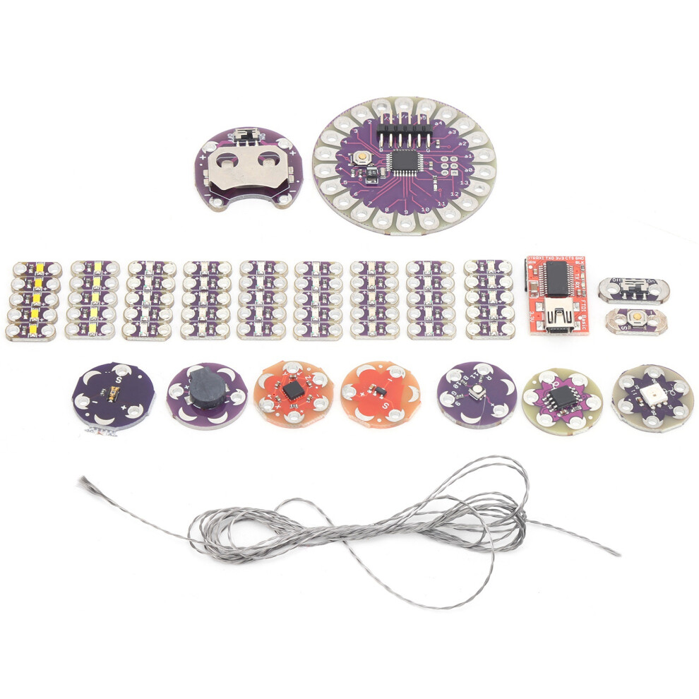 Conductive Thread & Development Board Electronics Kit For Diy & Industrial Use 4291359934443