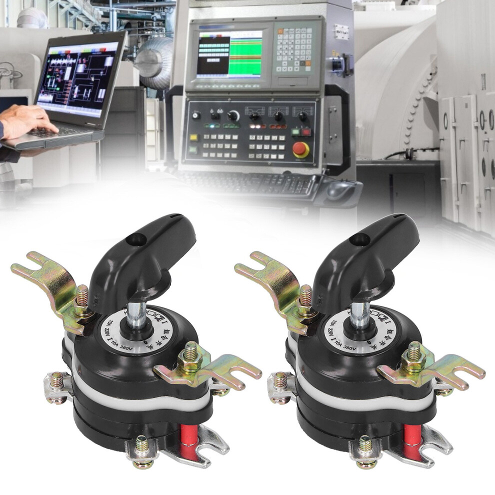 2Pcs Universal Changeover Switch, 220-380V 10A, Industrial Control 3171359933640