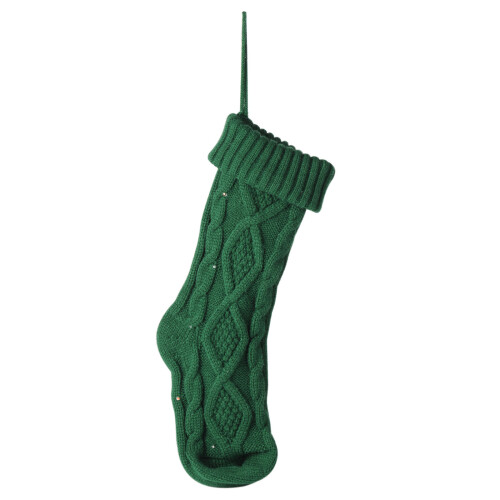 Weihnachtsstrümpfe mit LED-Licht, gestrickte Socken,-Grün