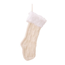 Gestrickter Weihnachtsstrumpf, Dekoration,-Weiß