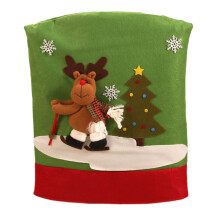 Weihnachten Stuhlbezug 3D Cartoon Schneemann Stuhllehne Dekor-C