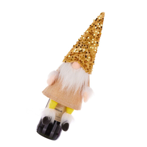 Festive Wine Bottle Covers Faceless Doll Bottle Toppers-5
