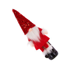 Christmas Wine Bottle Cover Santa Gnome Wine Bottle Toppers-2