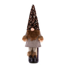 Faceless Doll Gnome Wine Bottle Toppers Christmas Table Decor-3