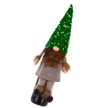 Gezichtsloze pop kabouter wijnfles toppers kersttafel decor-1