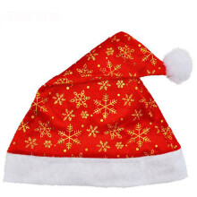 Kerst Kerstmuts Unisex Pailletten Hoed Rood en Wit-Goud