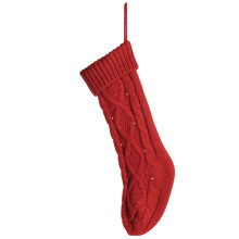 Kerstkousen met LED-licht Gebreide sokken Cadeauzakje Boom-Rood