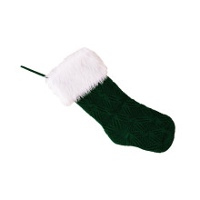 Christmas Stockings 17Inches Large Knitted Gift Bag-Green