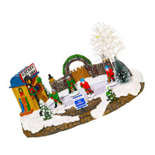 Festive Christmas House Lighted Village Decoration with Music