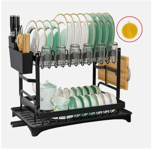 2Tier Kitchen Sink Dish Drainer Rack 1