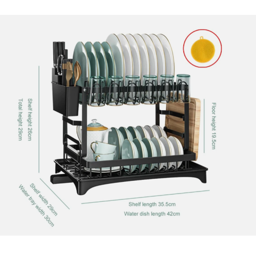 2Tier Kitchen Sink Dish Drainer Rack 2