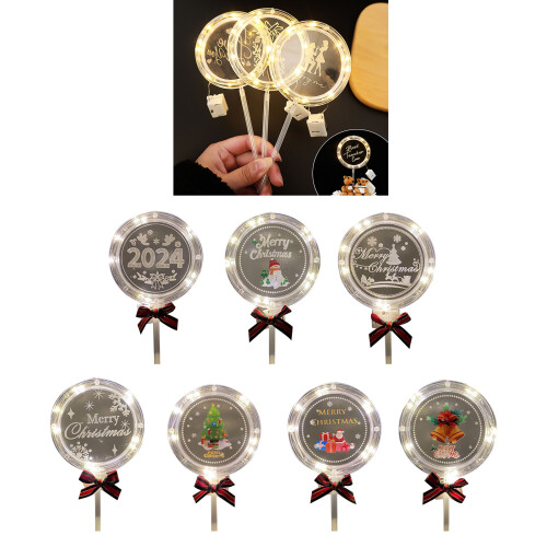 LED Cake Decoration Gift Box Acrylic Lamp for Wedding,-4 2