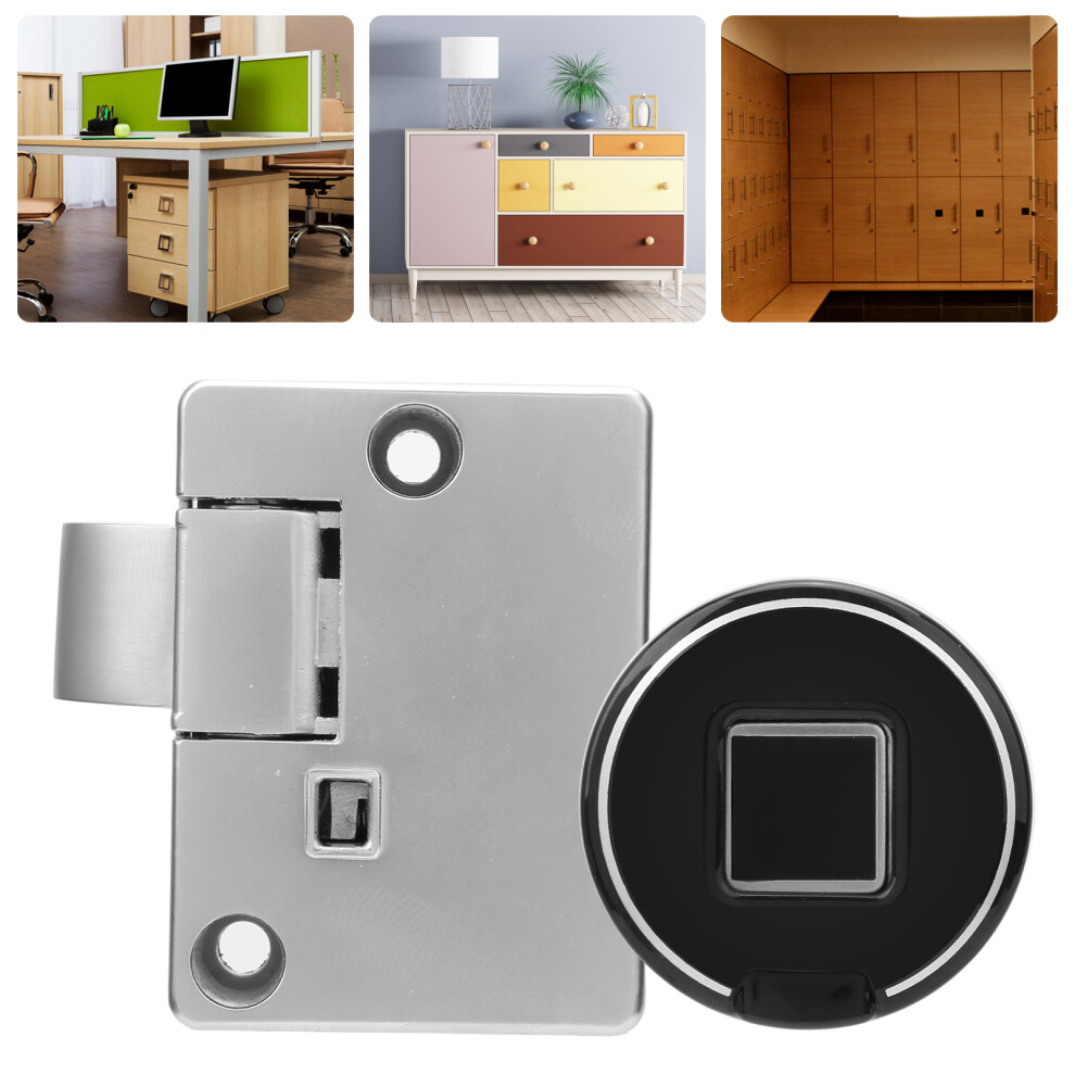 Fingerprint Cabinet Lock Kit, Rechargeable, Zinc Alloy, 10Pcs 7891359938129