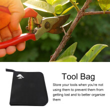 Black Garden Bonsaii Shears Tool Storage Bag, 6-Pocket, Black