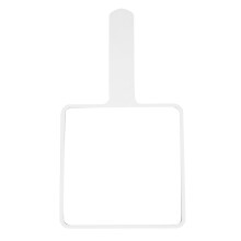 Tragbarer weißer Handspiegel 15x27cm Kosmetik- & Friseurwerkzeug