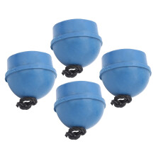 Billiard Cue Chalk Pocket – 4pcs Rubber Pool Chalk Holders with Cord Blue