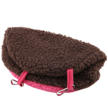 Haustier-Vogel-Höhlenbett Dunkelbraun Berber-Fleece-Hängematte 50cm Schwing-Hänge-Schaukel