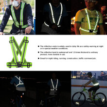 Sicherheitsweste mit reflektierendem Gürtel, fluoreszierendes Grün für Radfahren & Bauarbeiten