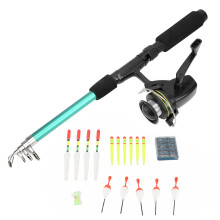 Complete 80'' Carbon Fishing Rod & Reel Set with Floats Hooks & Line