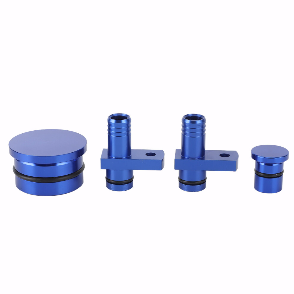 Aluminum Pcv Reroute Fittings For Gm Duramax 6.6L 2004.5-2010 Blue 8761359949564