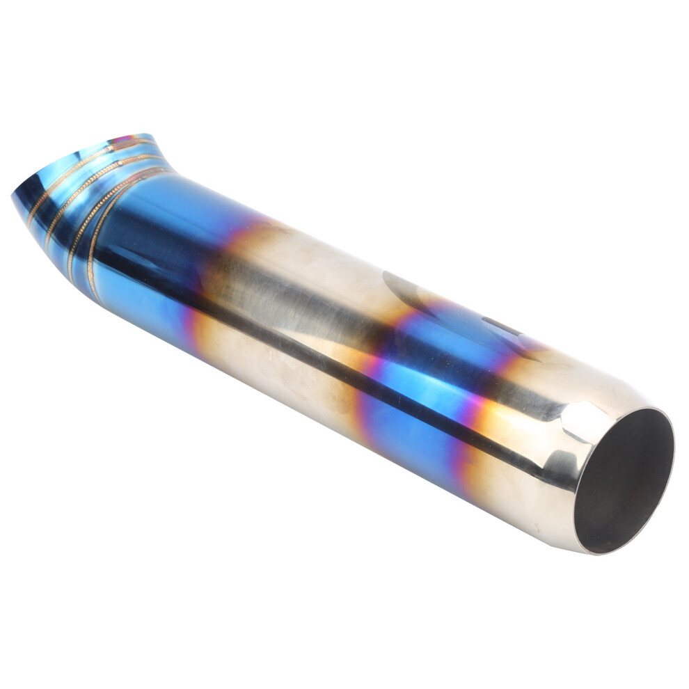 Stainless Steel Exhaust Tip Tail Throat 3In Inlet 2.5In Outlet Universal Blue 3491359950684