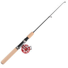 Winter Ice Fishing Telescopic Rod FD50 Reel Set, Red, 65cm