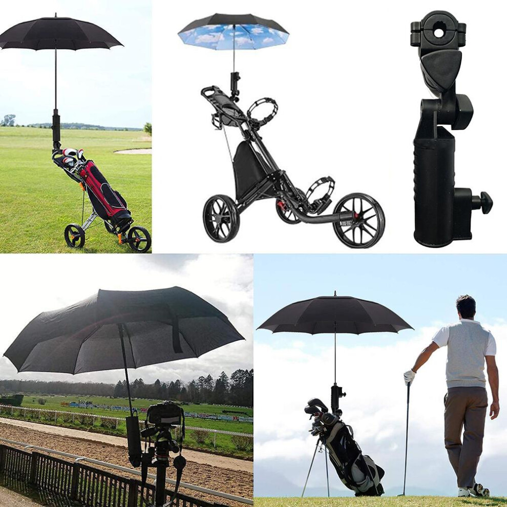 Adjustable Umbrella Clamp Stand For Baby Pram Wheelchair Cart Colour Black