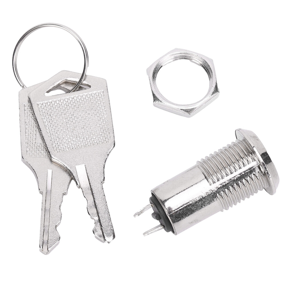 10Pcs Stainless Steel Key Switch Lock 12Mm On/Off Power Lock 220V 8381359951451