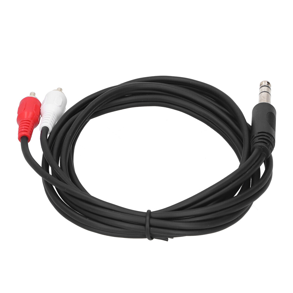 6.35Mm To Dual Rca Audio Cable 1.5M Pvc Splitter Adapter 3171359952368